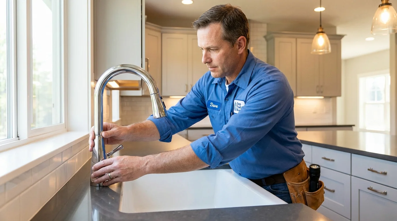 Kitchen faucet installation by Johns Plumbing LLC in Byrdstown